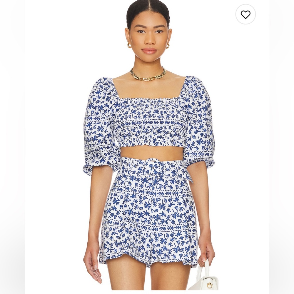 NWT Shirred Crop Top